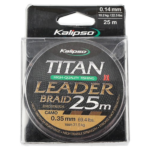 Шнур Kalipso Titan Leader Braid Camo 25м 0.14мм