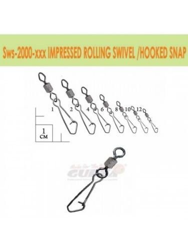 Застежка Gurza Impressed Rolling Swivels/Hooked Snap Ni SWS2000 №12