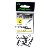 Застежка Kalipso Snap American with swivel 201102BN №2 (8шт)