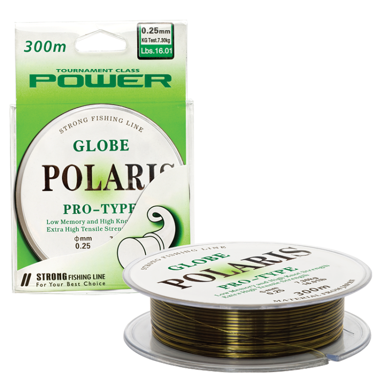 Волосінь Globe Polaris 300м 0.25 мм camo(1*6шт)