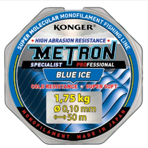 Леска Konger Metron Specialist Pro Blue Ice 30м 0,12мм (голубая)