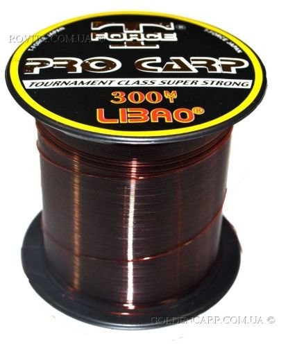 Волосінь Libao Force Pro Carp 300м 0,25 мм Br (1*6шт)
