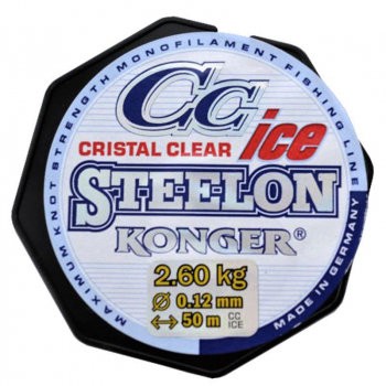 Волосінь Konger Steelon ICE Cristal Clear Fluorocarbon Coated 0,12 mm/50m